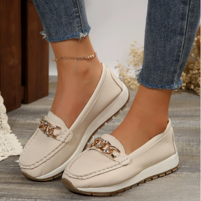 Mirevia - Diamond Buckle Loafers