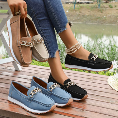 Meliane - Diamond Buckle Loafers
