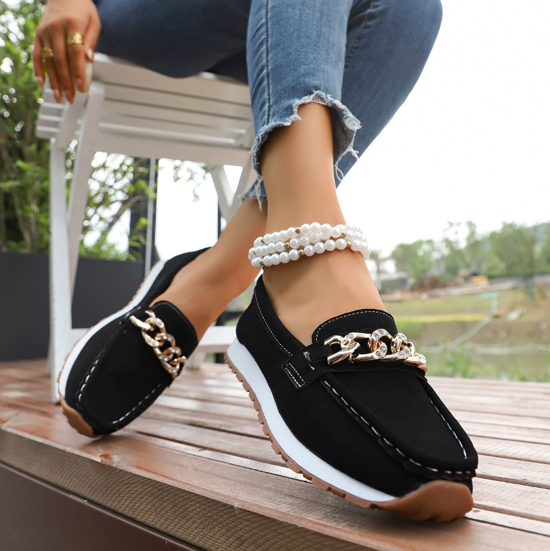 Meliane - Diamond Buckle Loafers