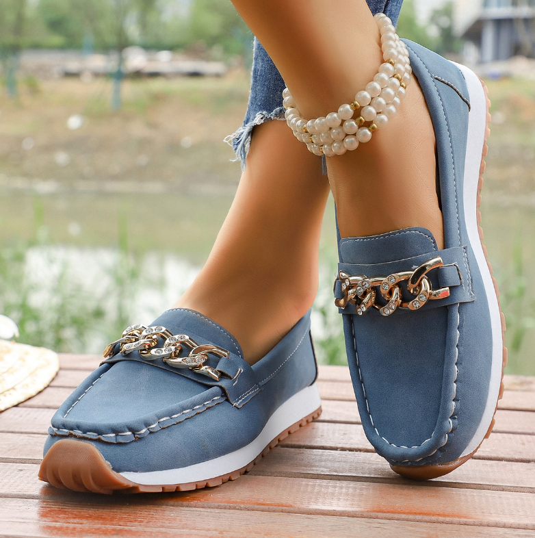 Meliane - Diamond Buckle Loafers
