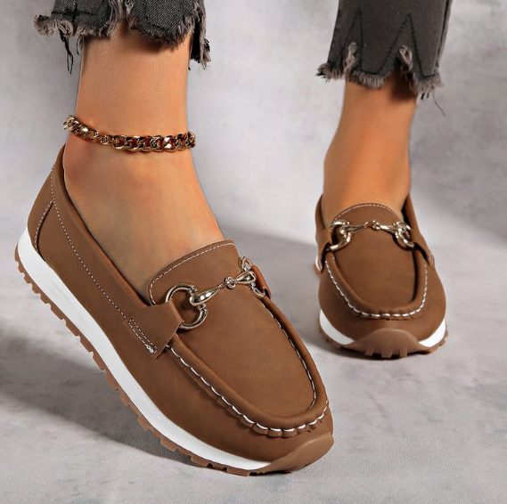 Isalene - Flat Buckle Loafers