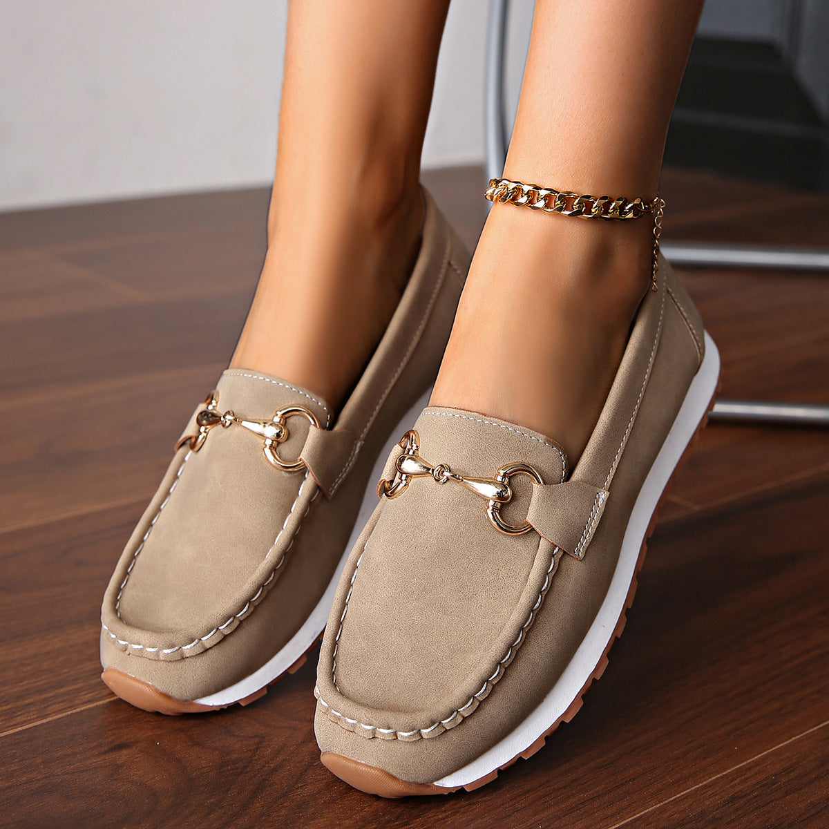 Isalene - Flat Buckle Loafers