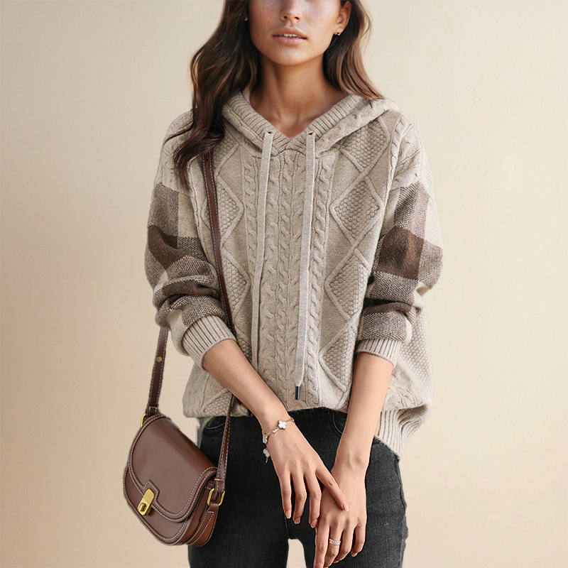 Adrielle | Jacquard Hooded Sweater
